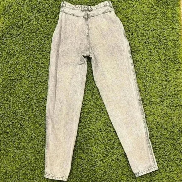 Vintage 80's High Waisted Acid Washed Jeans - Picture 3 of 5